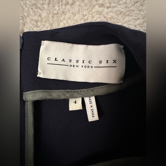 Classic Six New York Twiggy Shift Dress in Navy Size 4 - Picture 4 of 13